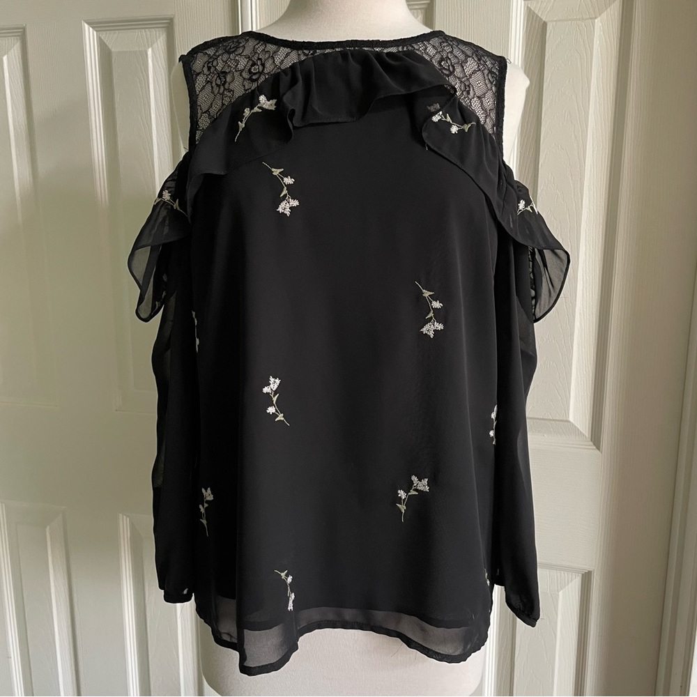 Lucky Brand Cold Shoulder Blouse